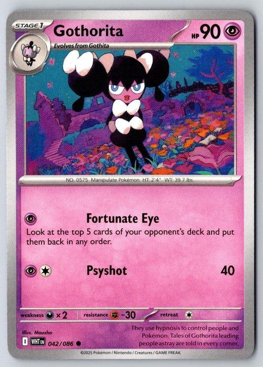 Gothorita 042/086 Common White Flare Pokemon Near Mint