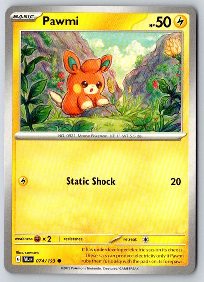 Pawmi 074/193 Common Paldea Evolved Pokemon Near Mint