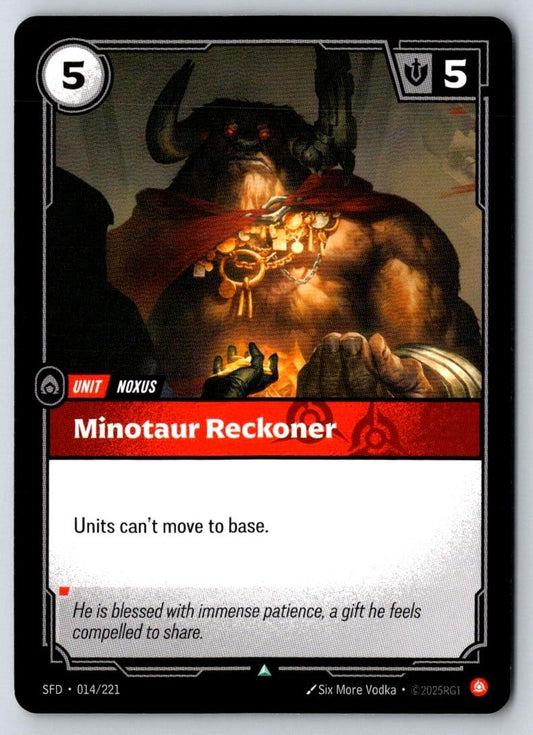 Minotaur Reckoner 014/221 Uncommon Spiritforged Riftbound Near Mint