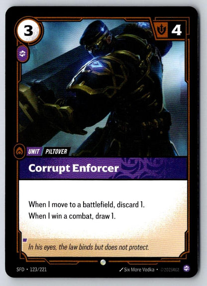 Corrupt Enforcer 123/221 Common Spiritforged Riftbound Near Mint