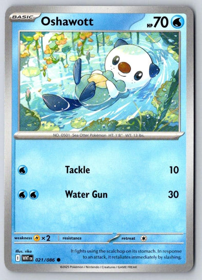 Oshawott 021/086 Common White Flare Pokemon Near Mint