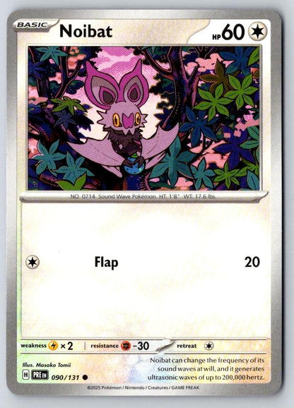 Noibat 090/131 Common Prismatic Evolutions Pokemon Near Mint