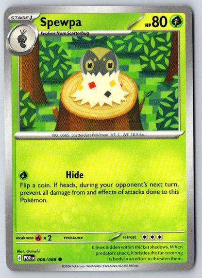 Spewpa 008/088 Common Perfect Order Pokemon Near Mint