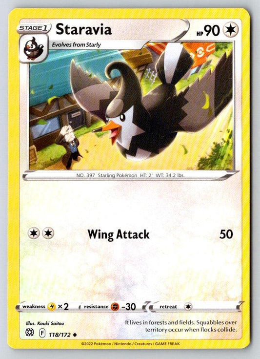 Staravia 118/172 Uncommon Brilliant Stars Pokemon Near Mint