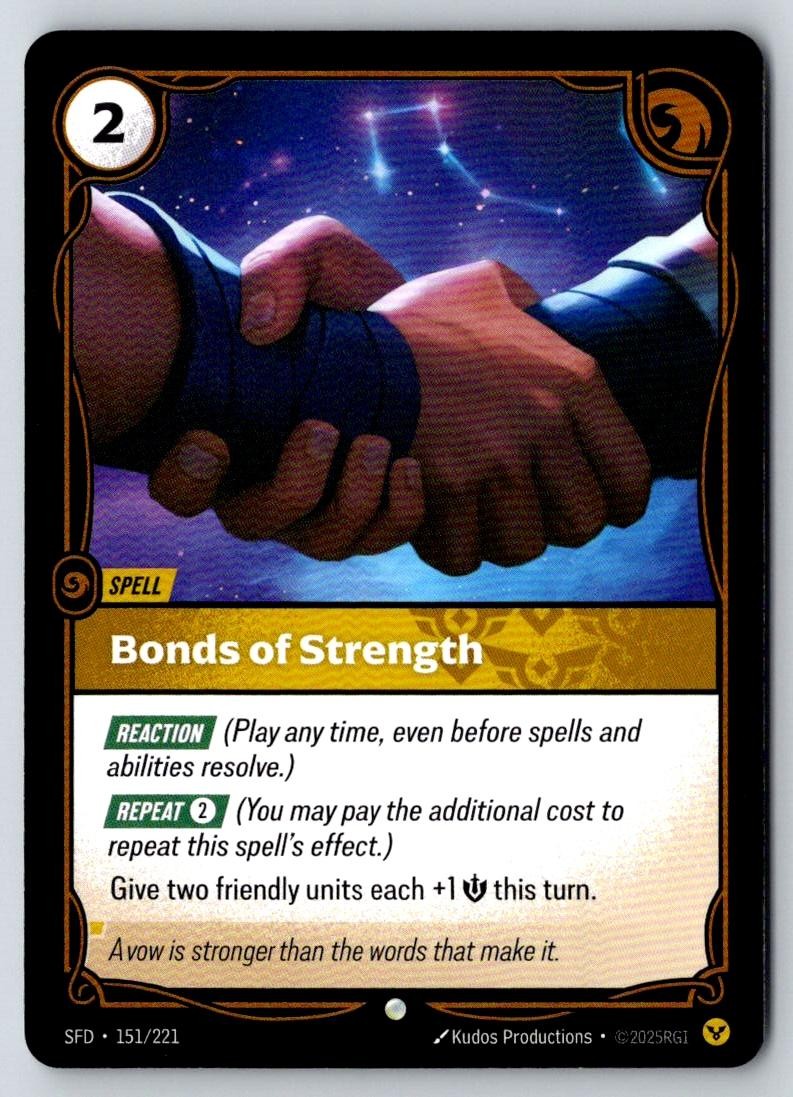 Bonds of Strength 151/221 Common Spiritforged Riftbound Near Mint