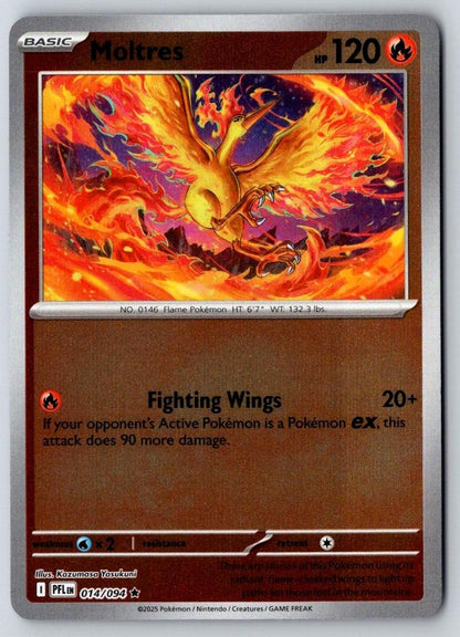 Moltres 014/094 Rare Phantasmal Flames Pokemon Holo Near Mint