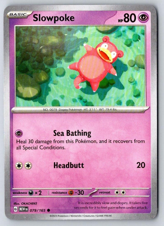 Slowpoke 079/165 Common 151 Pokemon Near Mint