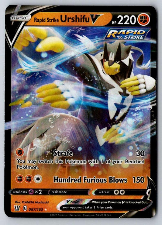 Rapid Strike Urshifu V 087/163 Holo V Rare Battle Styles Pokemon