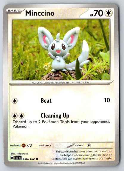 Minccino 136/162 Common Temporal Forces Pokemon Near Mint