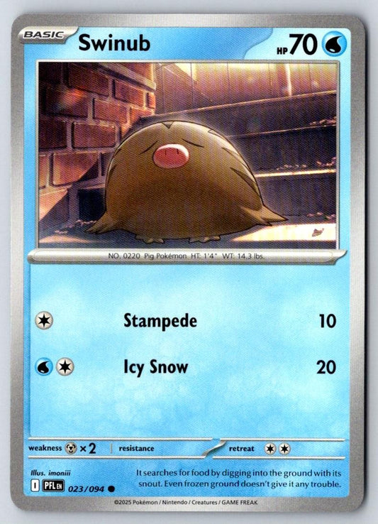 Swinub 023/094 Common Phantasmal Flames Pokemon Near Mint