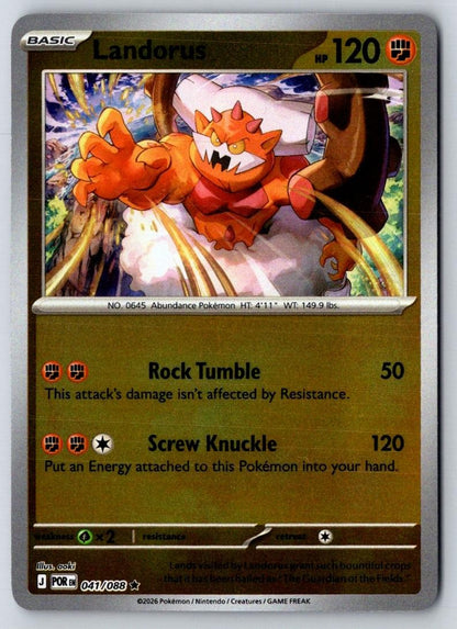 Landorus 041/088 Reverse Holo Perfect Order Pokemon Near Mint