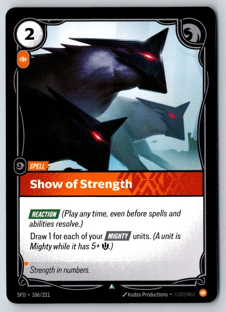 Show of Strength 106/221 Uncommon Spiritforged Riftbound Near Mint