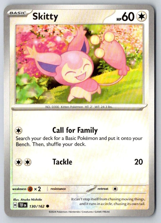 Skitty 130/162 Common Temporal Forces Pokemon Near Mint