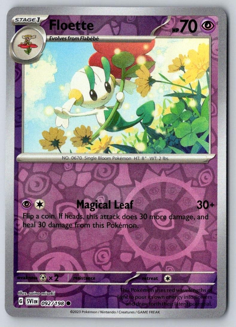Floette 092/198 Common Scarlet & Violet Pokemon Near Mint