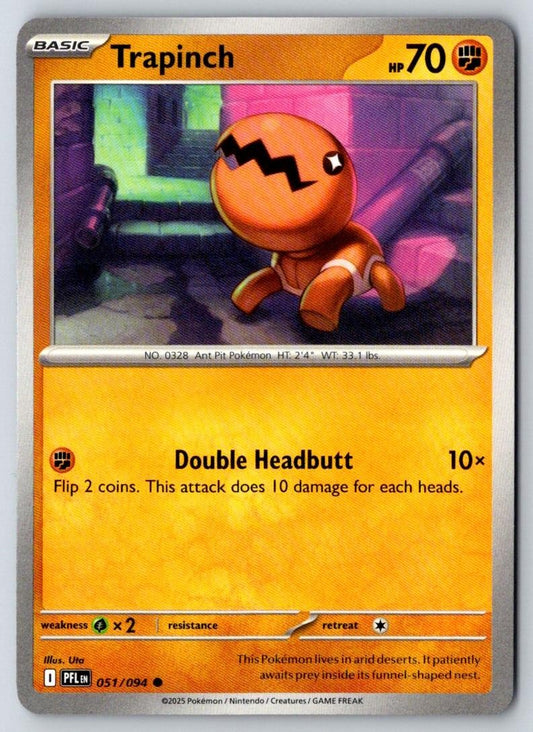 Trapinch 051/094 Common Phantasmal Flames Pokemon Near Mint