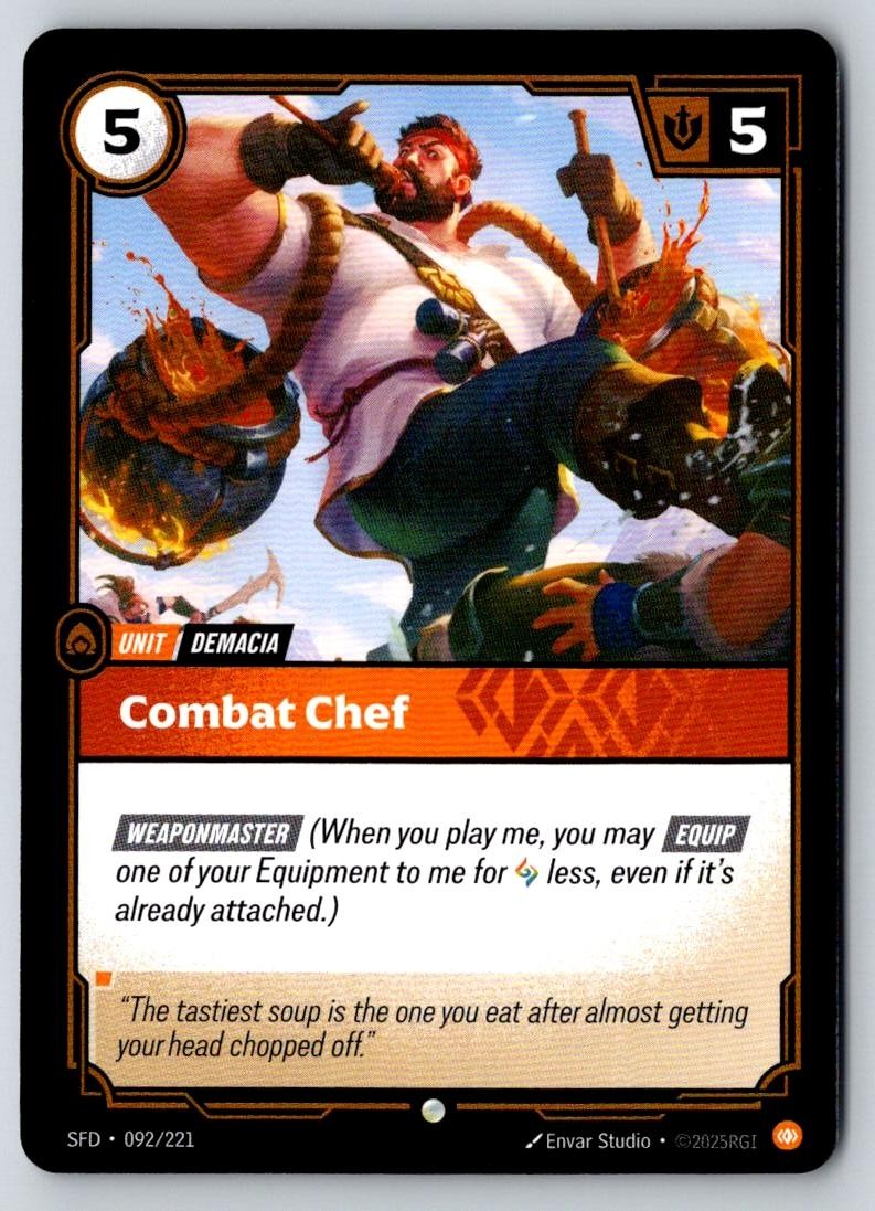 Combat Chef 092/221 Common Spiritforged Riftbound Near Mint