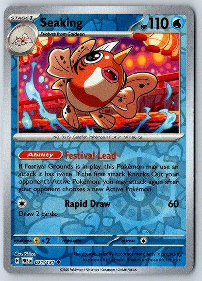 Seaking 021/131 Uncommon Prismatic Evolutions Pokemon Near Mint