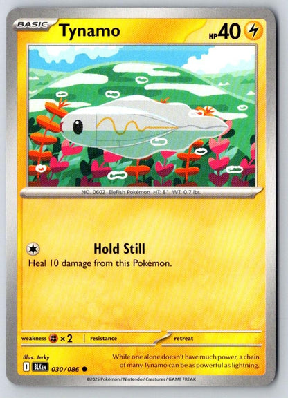 Tynamo 030/086 Common Black Bolt Pokemon Near Mint