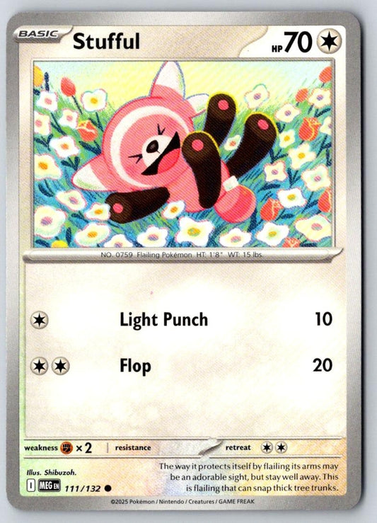 Stufful 111/132 Common Mega Evolution Pokemon Near Mint