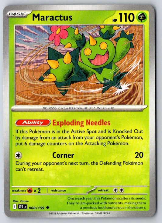 Maractus 008/159 Uncommon Journey Together Pokemon Near Mint