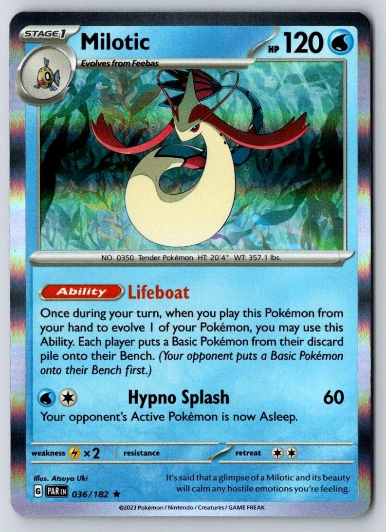 Milotic 036/182 Rare Paradox Rift Pokemon Holo Near Mint