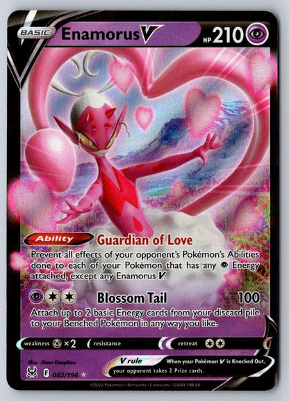 Enamorus V 082/196 Holo V Rare Lost Origin Pokemon Holo Near Mint