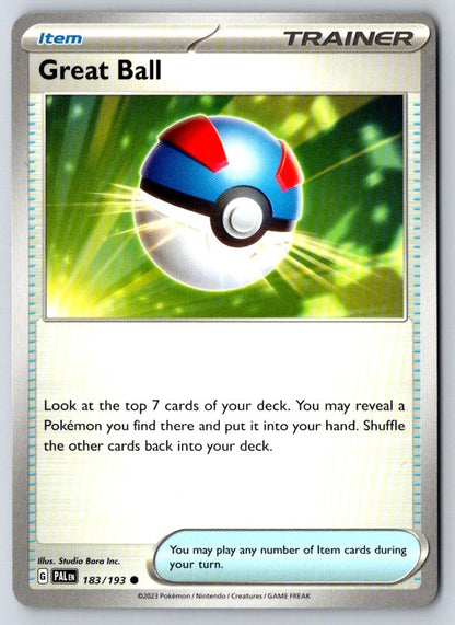 Great Ball 183/193 Common Paldea Evolved Pokemon Near Mint