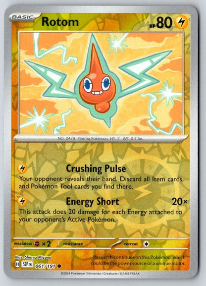 Rotom 061/191 Common Surging Sparks Pokemon Near Mint