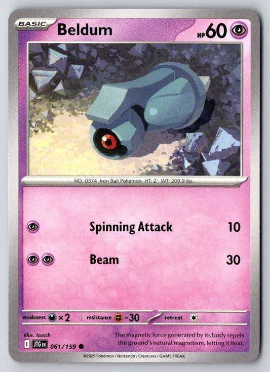 Beldum 061/159 Common Journey Together Pokemon Near Mint