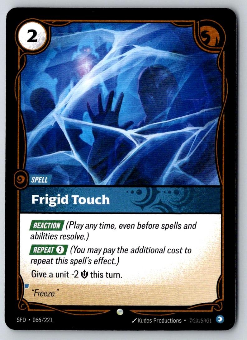 Frigid Touch 066/221 Common Spiritforged Riftbound Near Mint