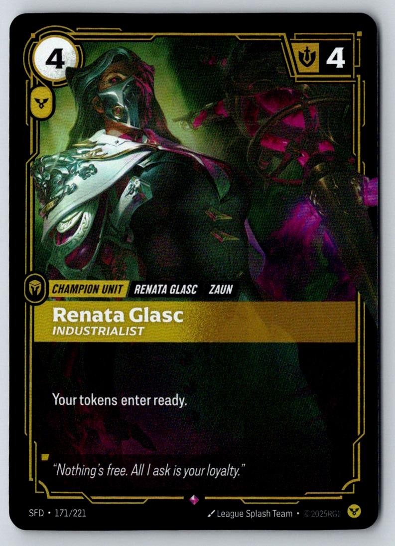Renata Glasc - Industrialist 171/221 Rare Spiritforged Riftbound Foil Near Mint