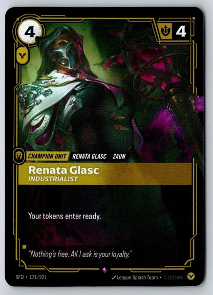 Renata Glasc - Industrialist 171/221 Rare Spiritforged Riftbound Foil Near Mint