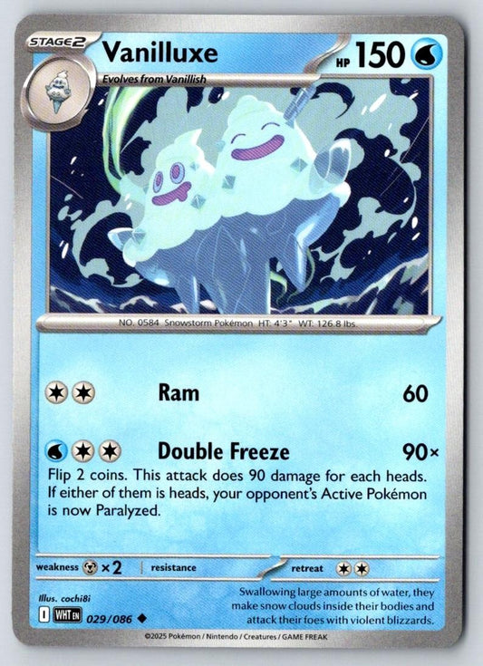 Vanilluxe 029/086 Uncommon White Flare Pokemon Near Mint