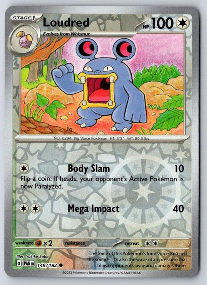 Loudred 149/182 Common Paradox Rift Pokemon Near Mint