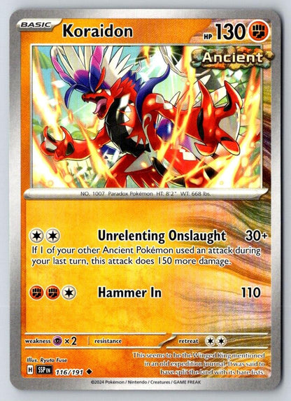 Koraidon 116/191 Uncommon Surging Sparks Pokemon Near Mint