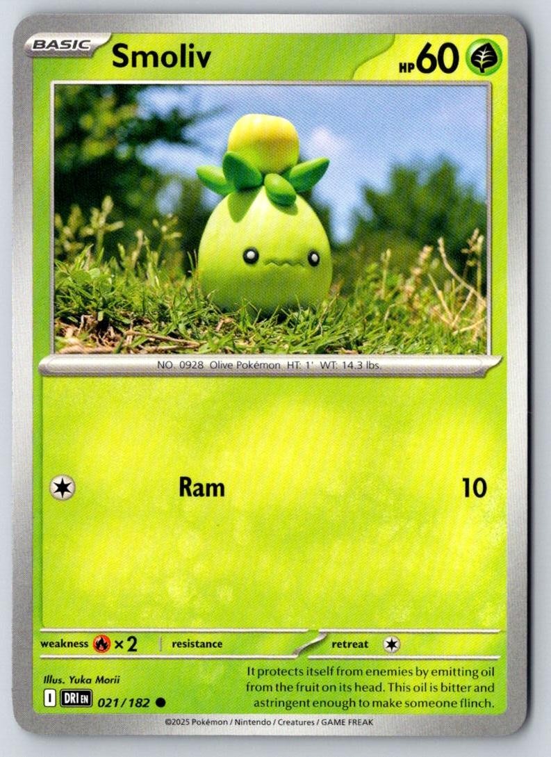 Smoliv 021/182 Common Destined Rivals Pokemon Near Mint