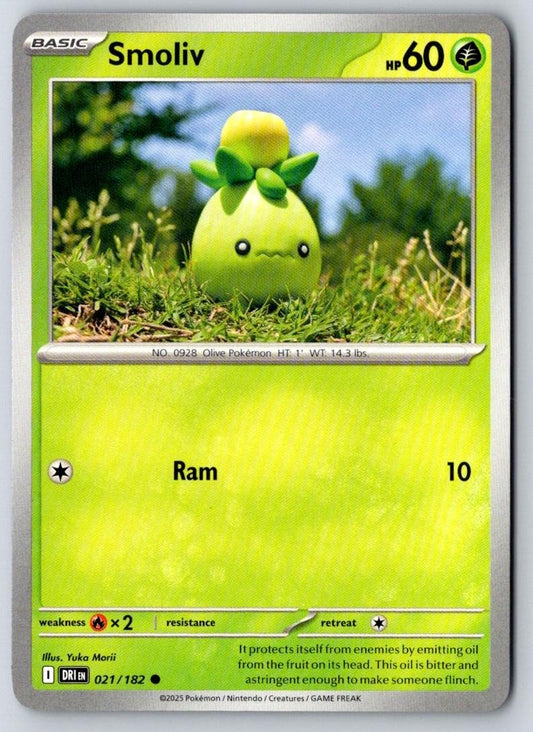 Smoliv 021/182 Common Destined Rivals Pokemon Near Mint