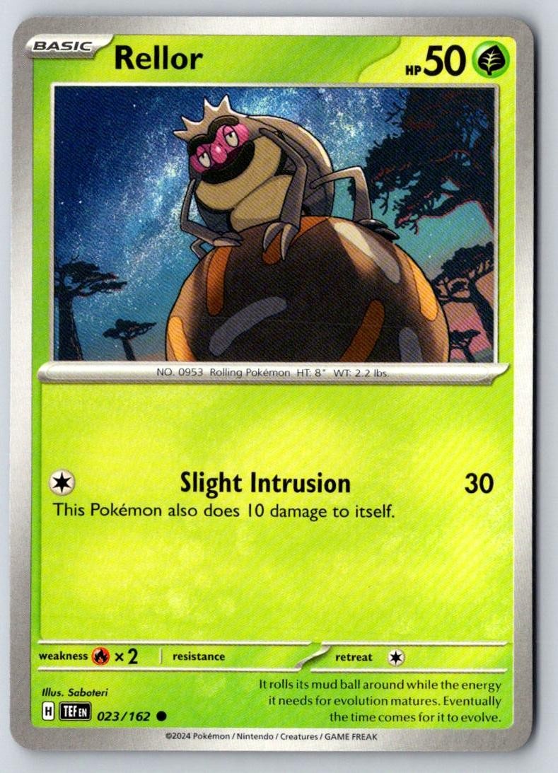 Rellor 023/162 Common Temporal Forces Pokemon Near Mint