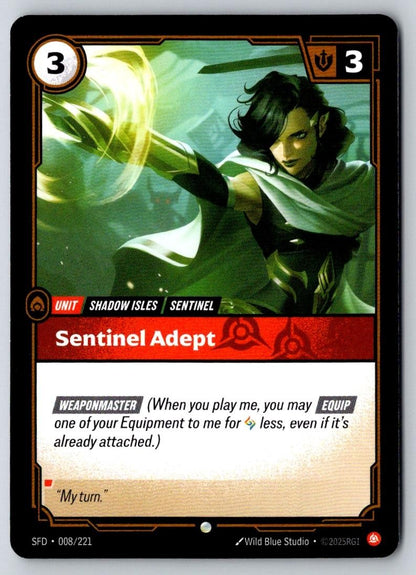 Sentinel Adept 008/221 Common Spiritforged Riftbound Near Mint