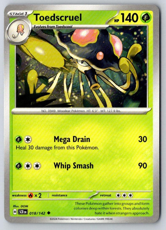 Toedscruel 18/142 Uncommon Stellar Crown Pokemon Near Mint
