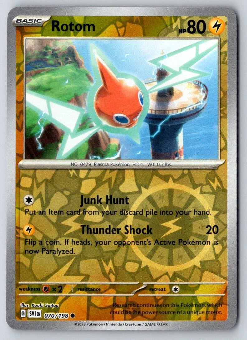 Rotom 070/198 Common Scarlet & Violet Pokemon Near Mint