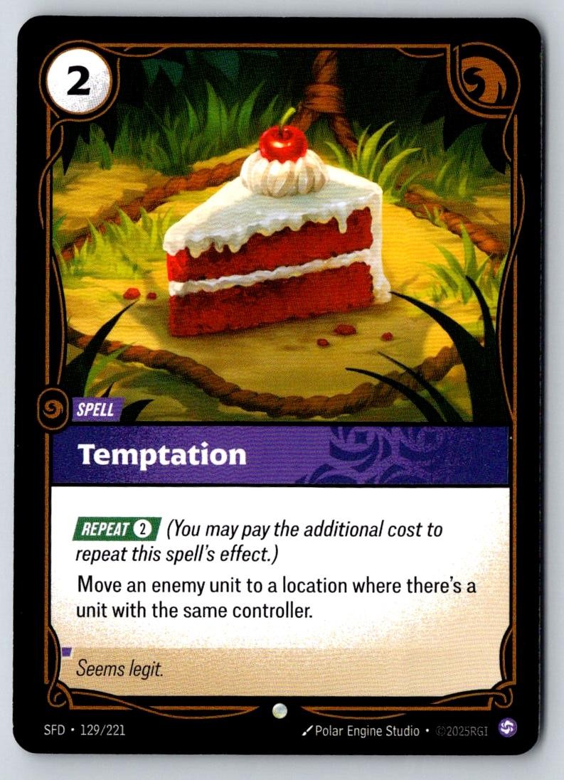 Temptation 129/221 Common Spiritforged Riftbound Near Mint
