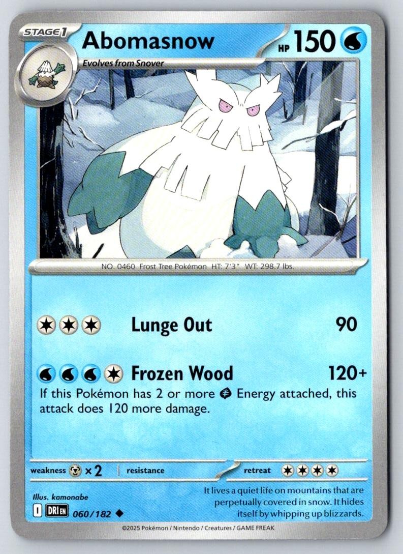 Abomasnow 060/182 Uncommon Destined Rivals Pokemon Near Mint