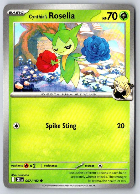 Cynthia's Roselia 007/182 Common Destined Rivals Pokemon Near Mint