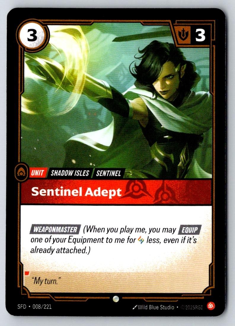 Sentinel Adept 008/221 Common Spiritforged Riftbound Near Mint
