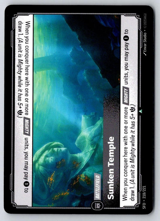 Sunken Temple 218/221 Uncommon Spiritforged Riftbound Near Mint