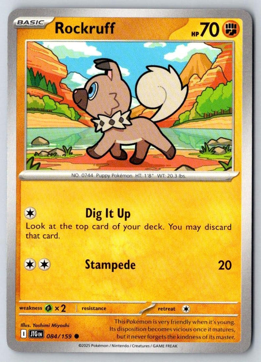 Rockruff 084/159 Common Journey Together Pokemon Near Mint