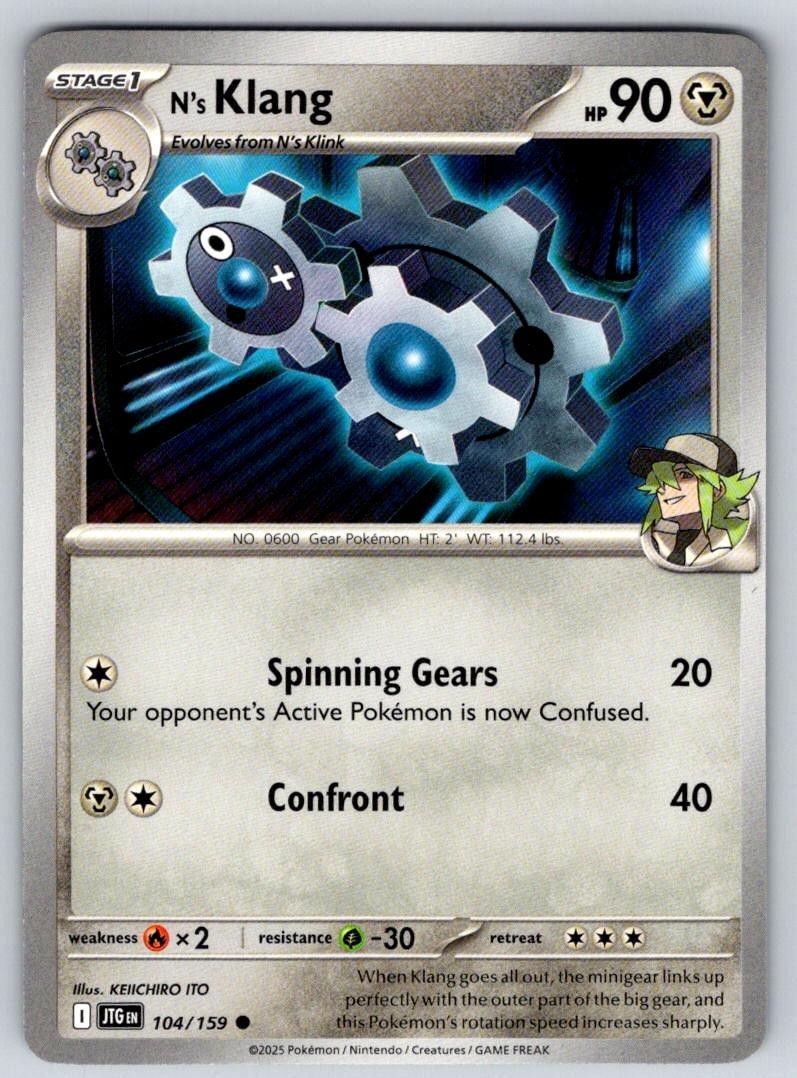 N's Klang 104/159 Common Journey Together Pokemon Near Mint
