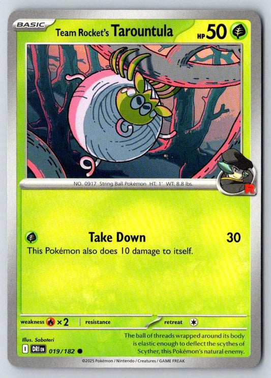Team Rocket's Tarountula 019/182 Common Destined Rivals Pokemon Near Mint