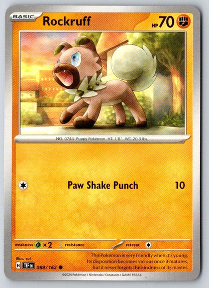 Rockruff 089/162 Common Temporal Forces Pokemon Near Mint